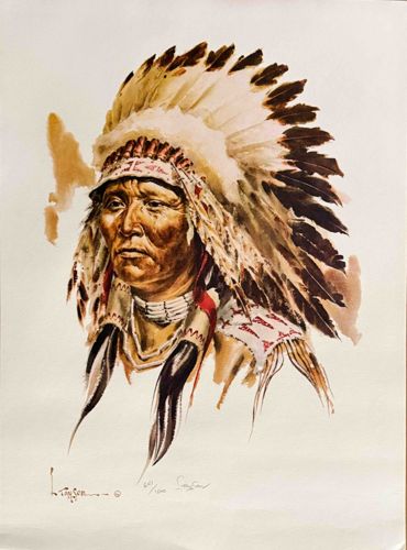 Chief Portrait Print by Tayson