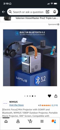 WiMiUS Mini Projector