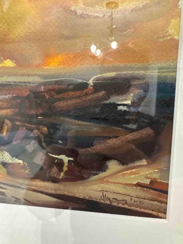 Abstract Landscape Watercolor Painting