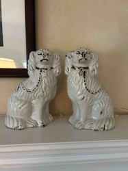Pair of Staffordshire-Style Mantel Dog Figurines
