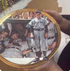 Baseball Themed Collector's Plate with Young Player
