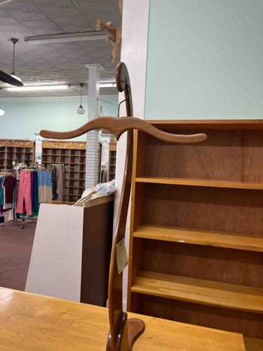 Mid-Century Modern Sculptural Walnut Valet Stand