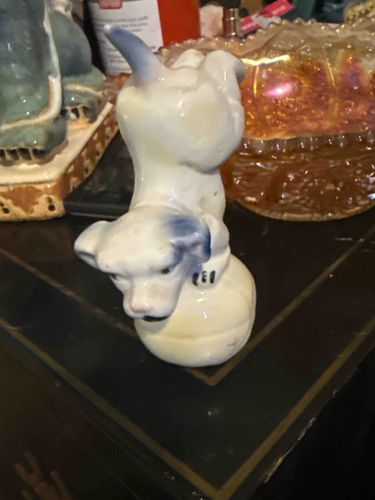 Ceramic Dog Figurine on Ball