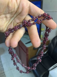 Garnet Cluster Bead Necklace/Bracelet