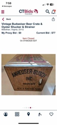 Vintage Anheuser-Busch Wooden Beer Crate