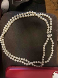 Majorca Two-Strand Pearl Necklace with 925 Sterling Silver Clasp