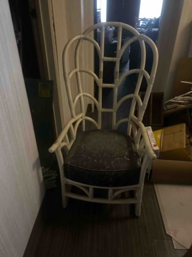 High-Back Bent Rattan Peacock Chair