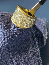 Pave Set Wide Band Ring