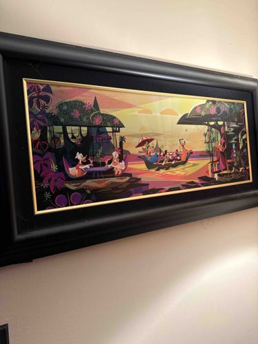 Disney's Enchanted Tiki Room Serigraph Print, Framed (Mary Blair Style)