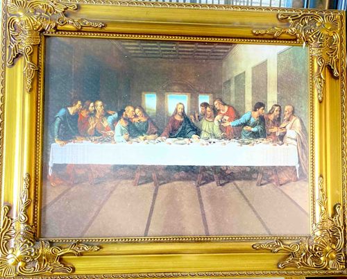 Framed Print of 'The Last Supper' with Music