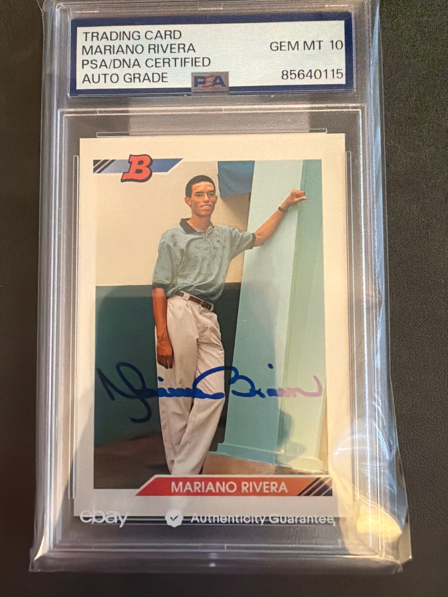 Submitted photo of Mariano Rivera Signed Baseball Card (not authenticated)