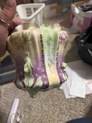 Hand-Painted Porcelain Planter / Jardiniere