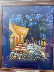Framed Artwork: Cafe Terrace at Night (Van Gogh Style)