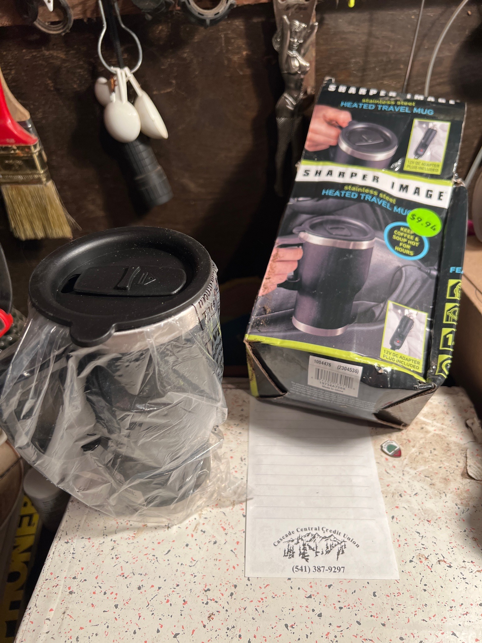 Submitted photo of Sharper Image Stainless Steel Heated Travel Mug (not authenticated)