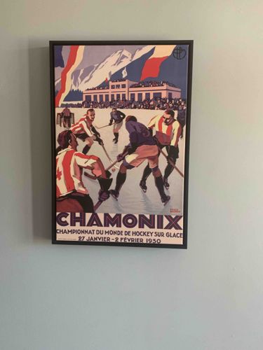Chamonix 1930 Ice Hockey World Championship Poster