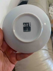 Ceramic Saucer with 'Art Gallery' Maker's Mark