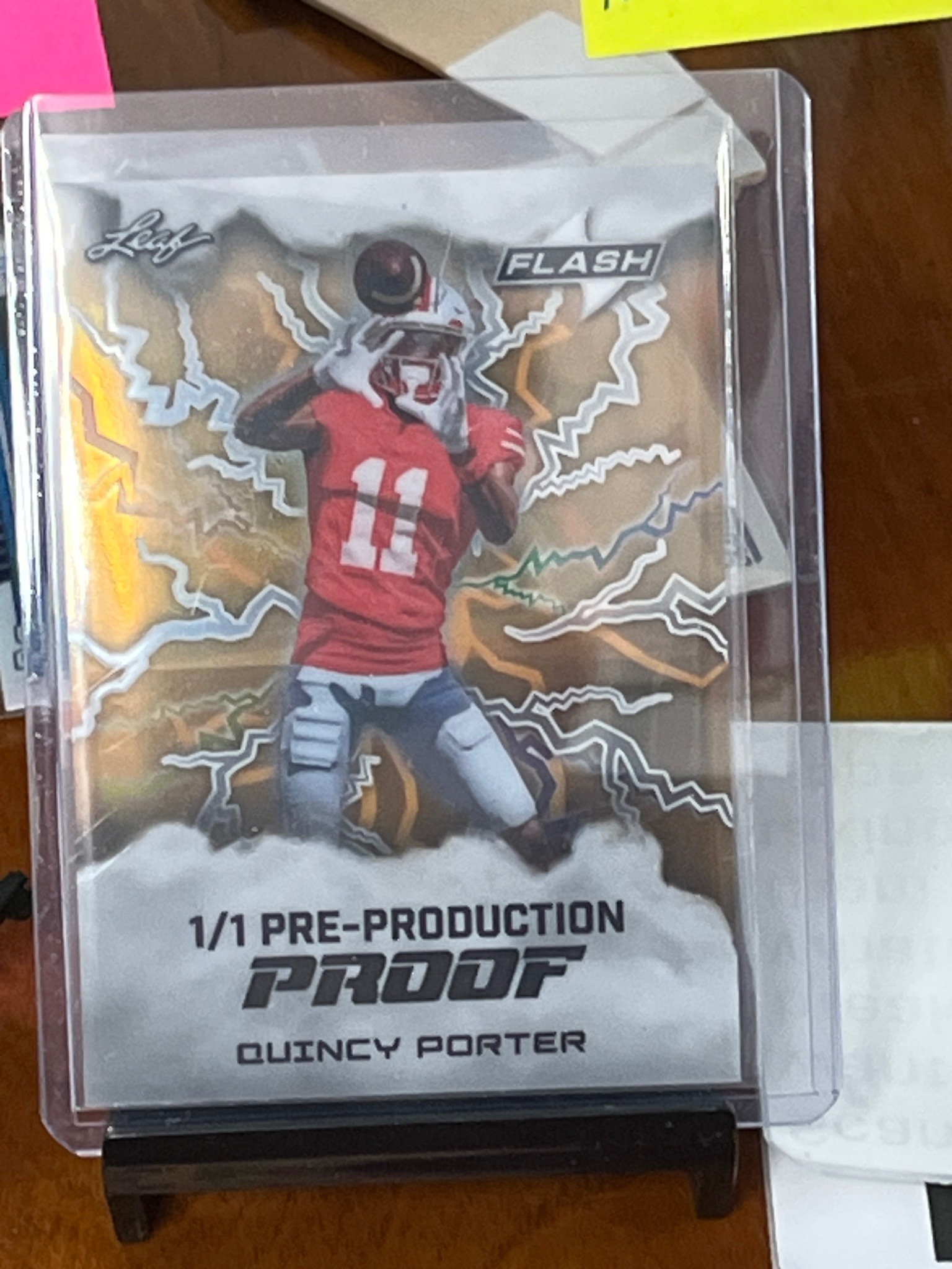 Quincy Porter Leaf Flash 1/1 Pre-Production Proof Trading Card