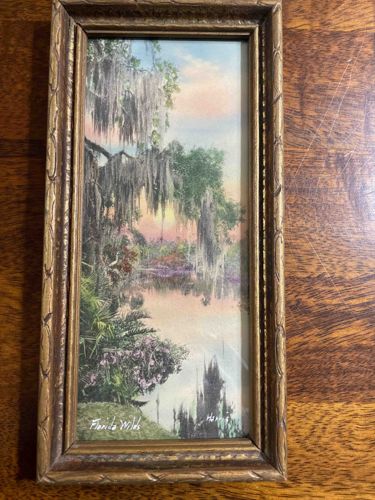 W. J. Harris Hand-Colored Landscape Print - "Florida Wilds"
