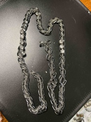 King Baby Studio Heavy Link Necklace with Faceted Crystal Stations