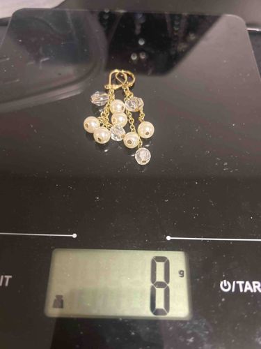 Pearl and Crystal Dangle Earrings