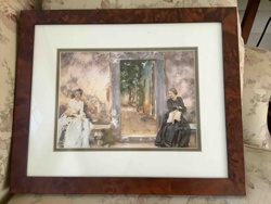Framed Fine Art Print of 'The Loggia', Attributed to John Singer Sargent (after work)