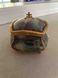 Decorative Trinket Box with Landscape Motif