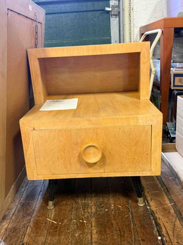 Mid-Century Modern Blonde Nightstand