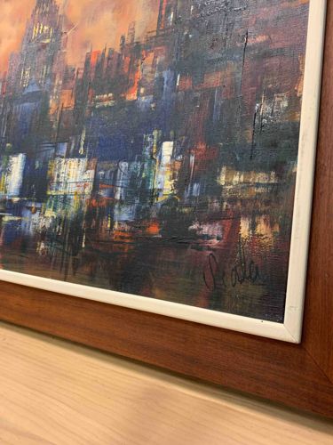 Abstract Cityscape Oil Painting by 'Scada' (or similar)