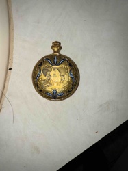 Antique Gold Enamel Pocket Watch Case