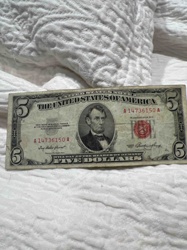 United States Five Dollar Red Seal Legal Tender Note