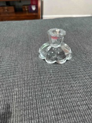 Clear Glass Candle Holder