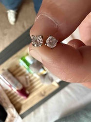 Round Cut Solitaire Stud Earrings