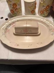 Oval Serving Platter with Matching Butter Dish