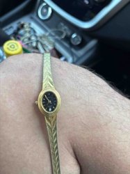 Sarah Coventry Gold-Tone Quartz Wristwatch with Diamond Accent