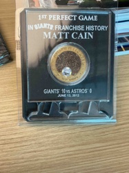 Matt Cain 1st Perfect Game Authenticated Dirt Display