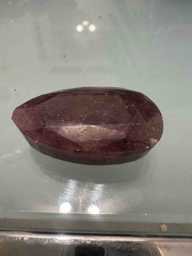 200 Carat Untreated Red Ruby Parting Planes Pear Shape