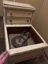 Vintage Console Record Player Cabinet