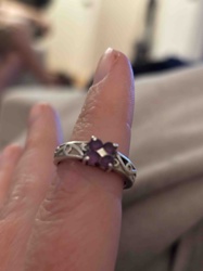 Sterling Silver and Amethyst Flower Ring