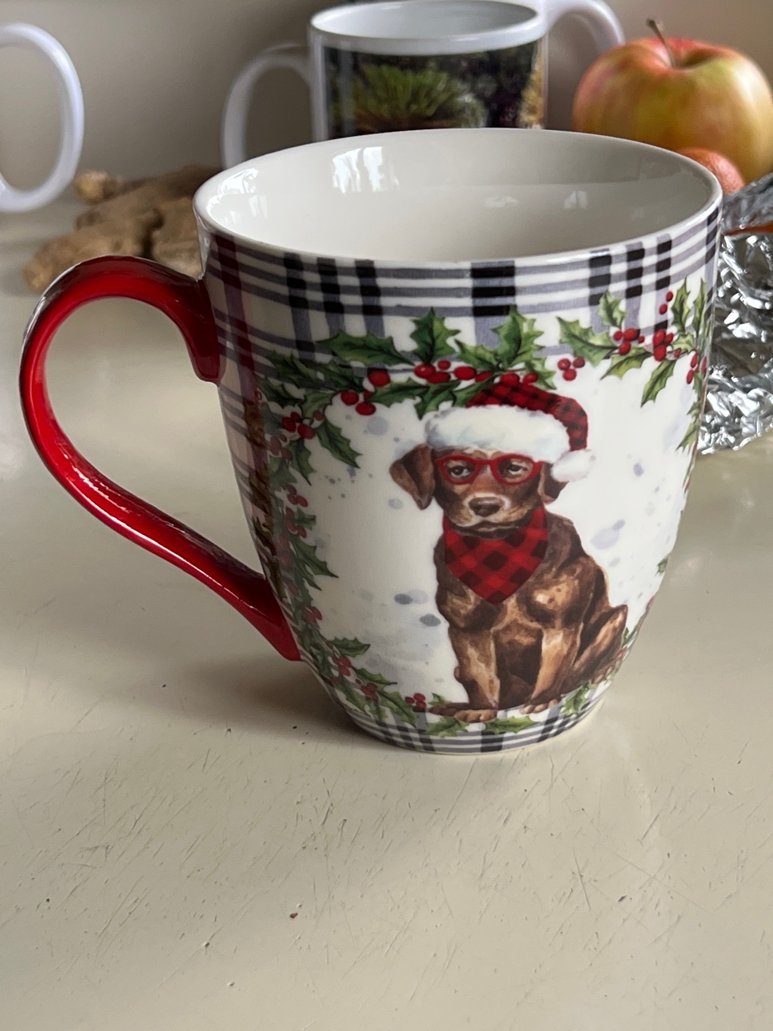 Submitted photo of Christmas dog ceramic mug