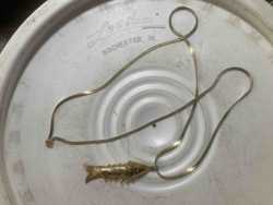Gold-Toned Fish Pendant Necklace
