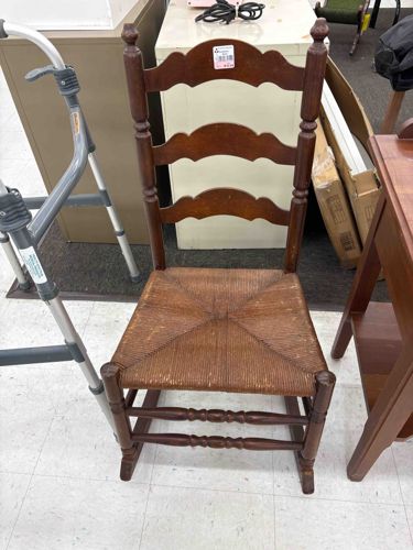 Ladderback Chair with Rush Seat
