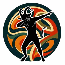 Dabbing Goat Silhouette Graphic