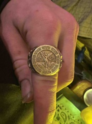 18K Gold Mexican 50 Pesos Coin Ring (Centenario)