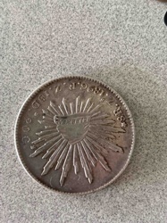 1896 Mexican 8 Reales Silver Coin (Cap and Ray)