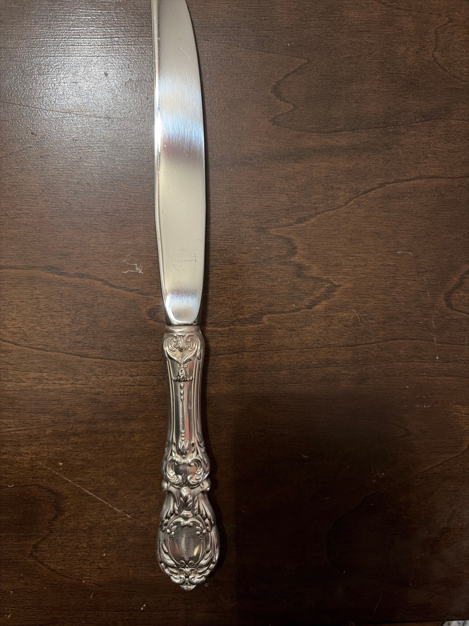 Submitted photo of Sterling handled dinner knife (not authenticated)
