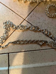 Vintage-Style Rhinestone-Embellished Belt/Long Necklace