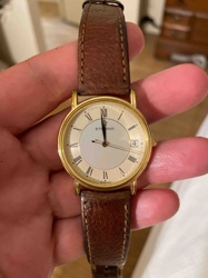 Eterna Quartz Watch with Roman Numerals and Date Function