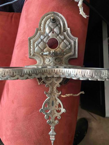 Victorian Era Cast Metal Sconce Fixture