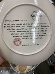 Norman Rockwell 'The Tycoon' Collector Plate by Knowles (Plate Number V1367)