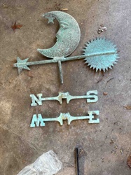 Moon and Sun Weathervane with Directional Arrows